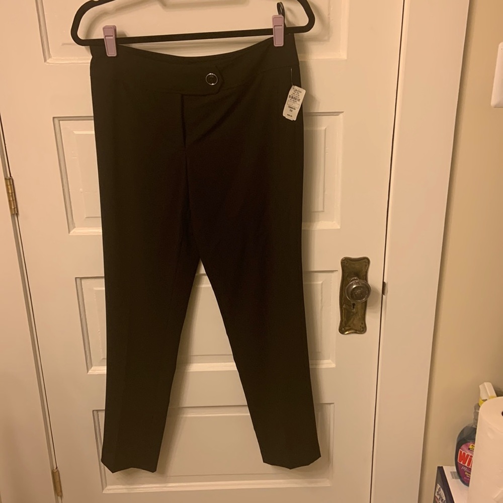 Calvin Klein black straight leg dress pant